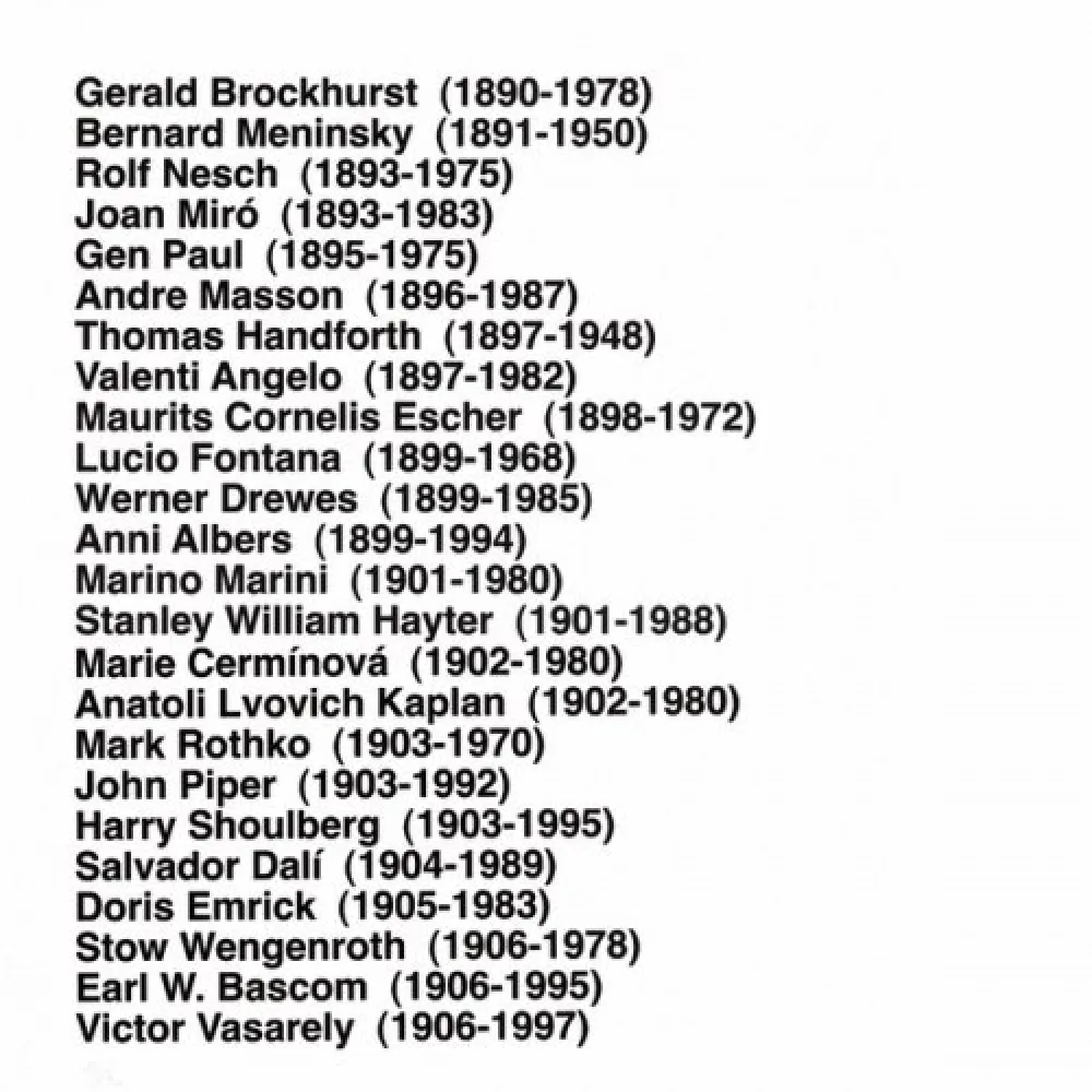 Múltiple Aballí - Portfolio HISTORY OF PRINTMAKERS (287 NAMES)