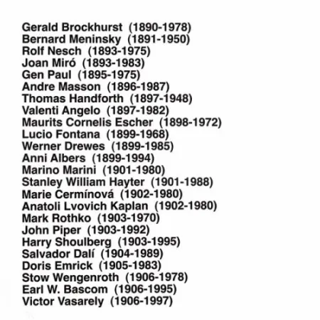 Múltiple Aballí - Portfolio HISTORY OF PRINTMAKERS (287 NAMES)