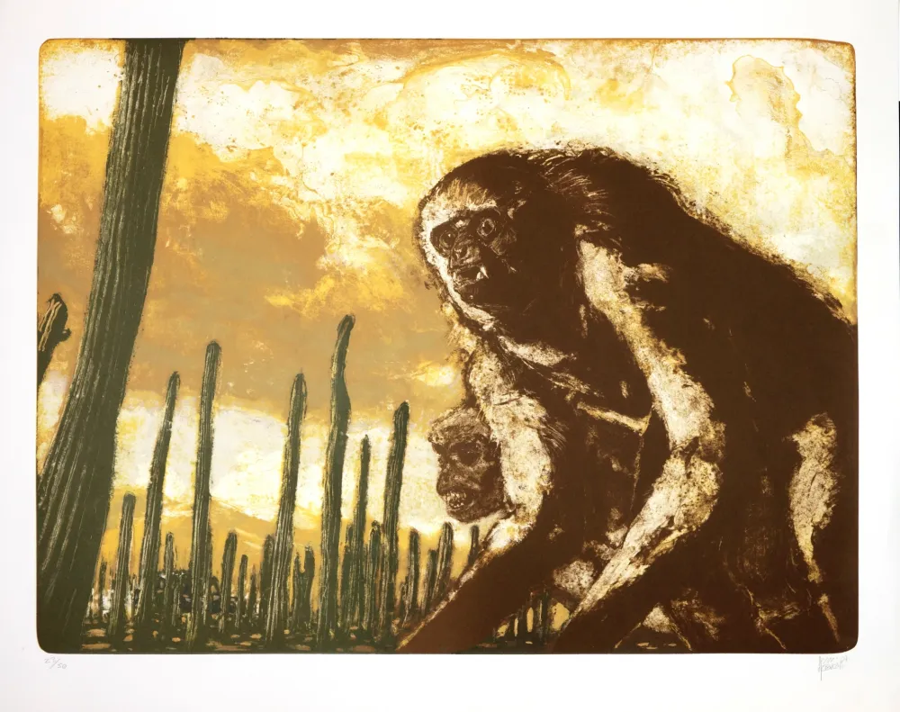 Litografía Aceves Humana - Sans titre