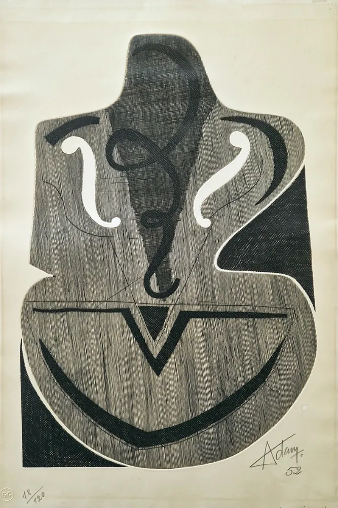 Aguafuerte Adam - Le violon