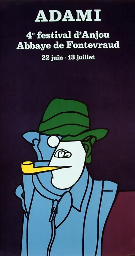 Litografía Adami - ADAMI 78 : Exposition à l'Abbaye de Fontevraud (Affiche originale).