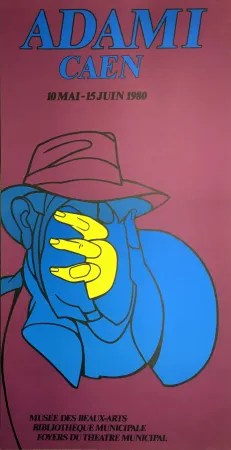 Litografía Adami - ADAMI CAEN 1980 : Affiche en lithographie originale.
