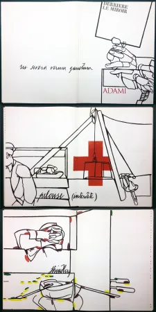 Libro Ilustrado Adami - ADAMI. Le voyage du dessin. DERRIÈRE LE MIROIR N° 214. Mai 1975.