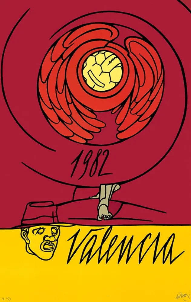 Litografía Adami - Copa del Mundo de Fútbol España 1982 - Valencia