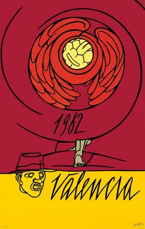 Litografía Adami - Copa del Mundo de Fútbol España 1982 - Valencia