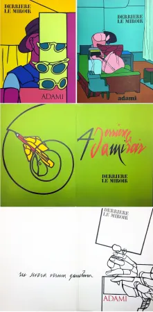 Libro Ilustrado Adami - DERRIÈRE LE MIROIR. ADAMI. Collection complète des 5 volumes de la revue consacrés à Valerio Adami (de 1970 à 1980).