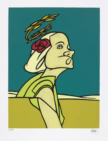 Serigrafía Adami - Dialogue dans le paysage