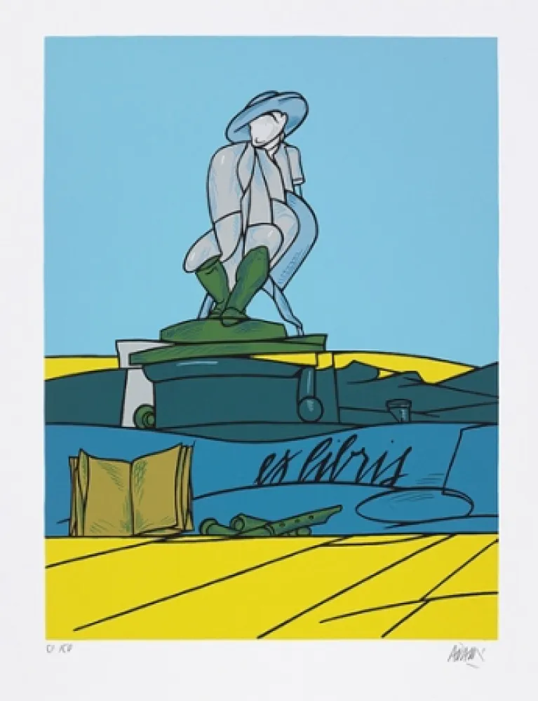 Serigrafía Adami - Dialogue dans le paysage