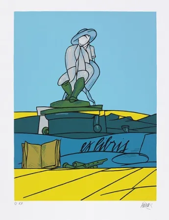 Serigrafía Adami - Dialogue dans le paysage