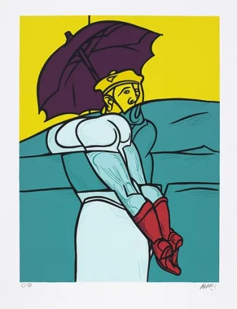 Serigrafía Adami - Dialogue dans le paysage