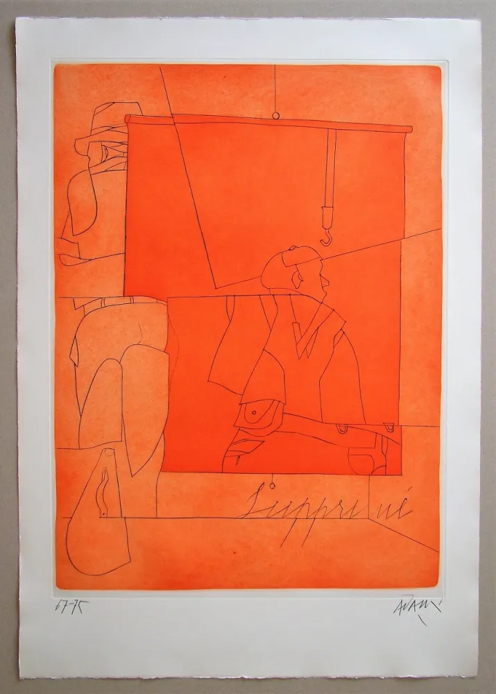 Aguafuerte Adami - Disegno di una foto di Ben Shahn