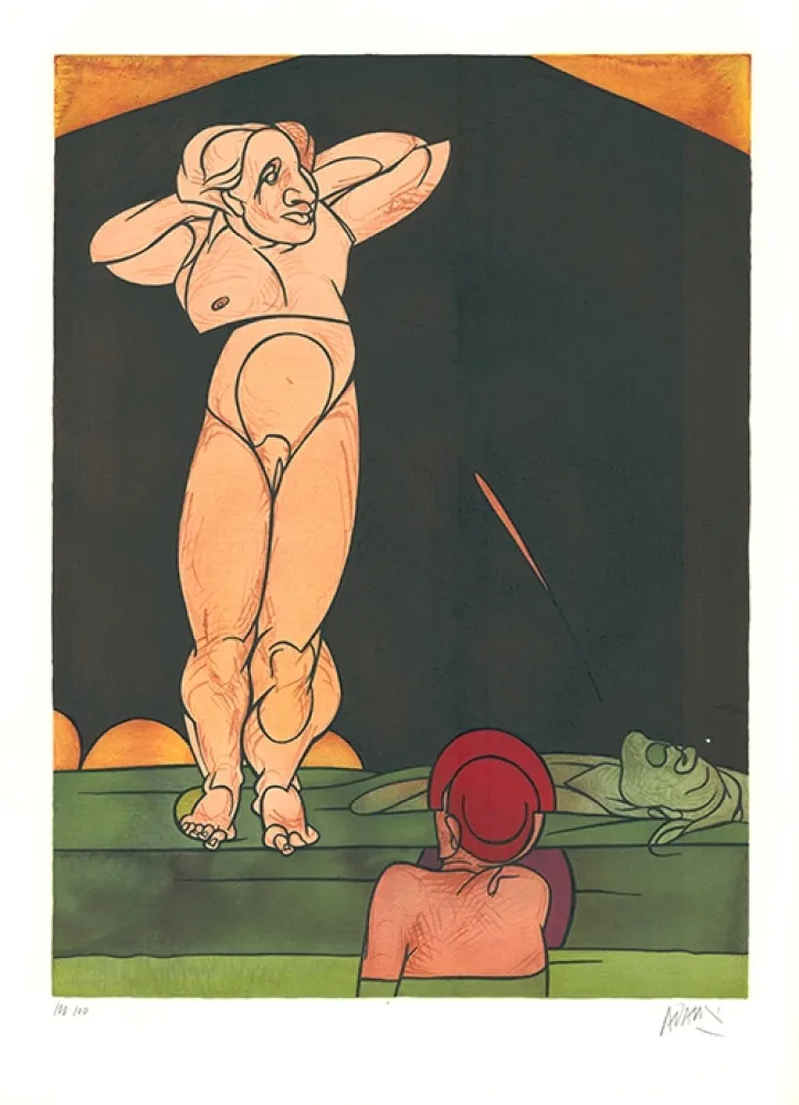 Litografía Adami - Feuille de vigne