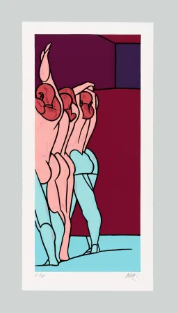 Serigrafía Adami - Figure de dos