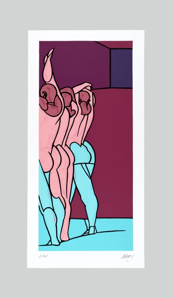 Litografía Adami - Figure de dos