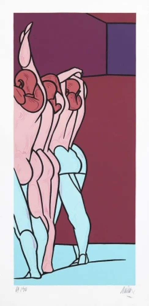 Serigrafía Adami - Figure de dos