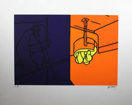 Litografía Adami - Impressions d'Afrique