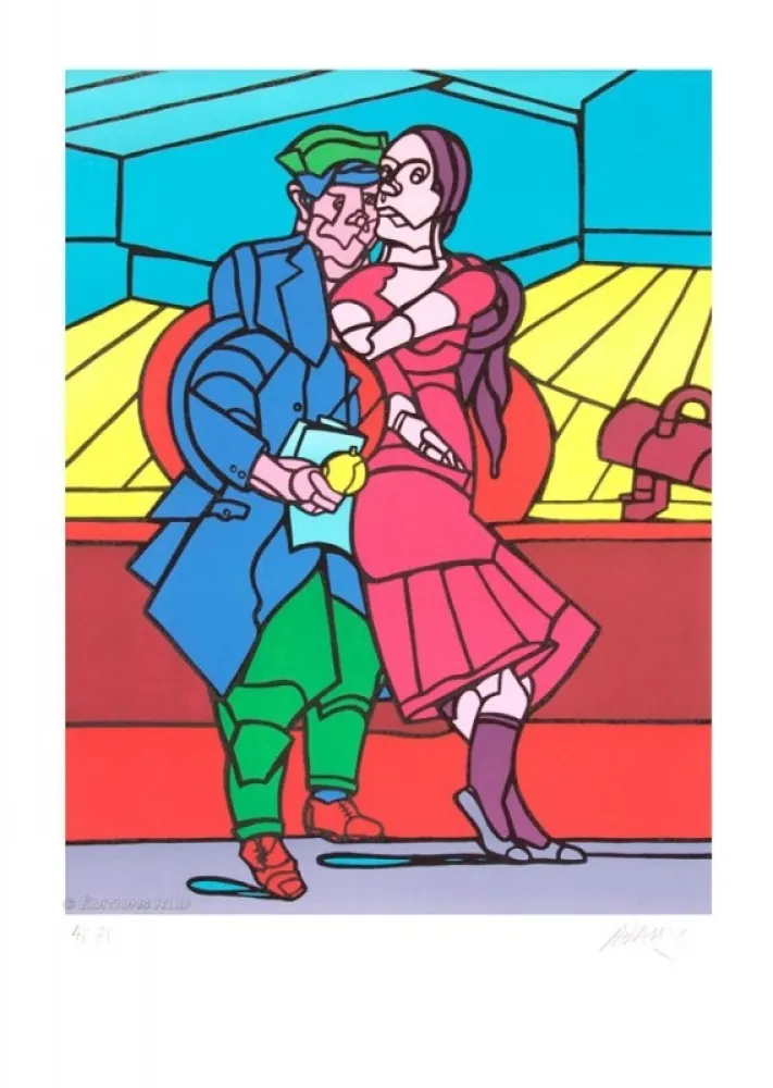 Litografía Adami - Le couple