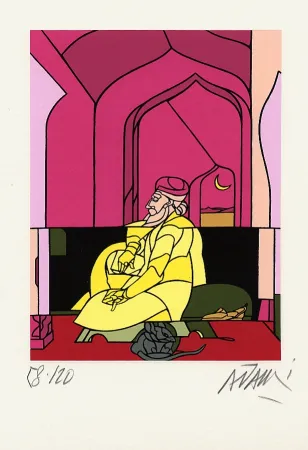 Litografía Adami - Le Grand Moghol 