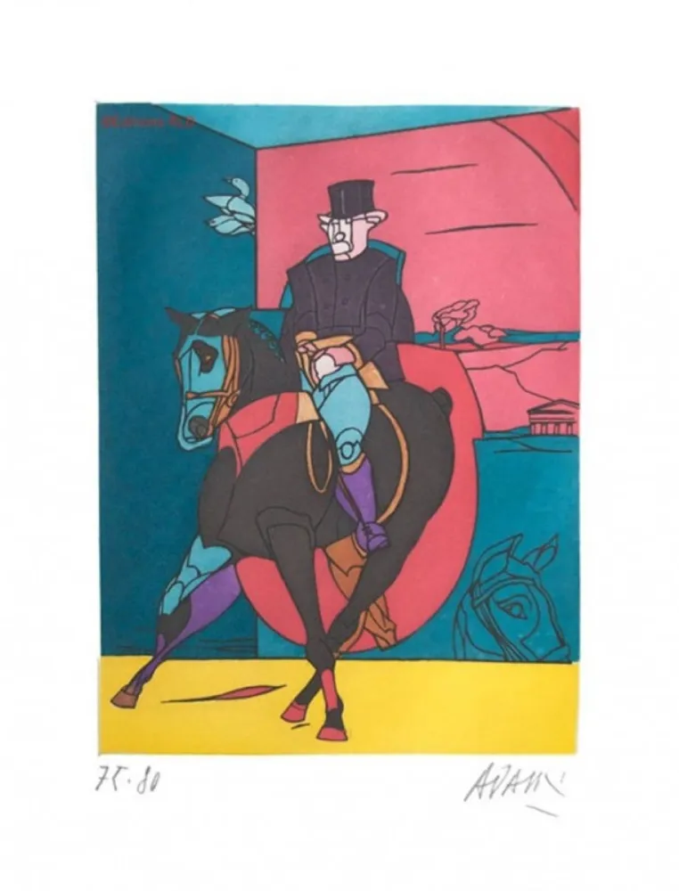 Grabado Adami - L'écuyer