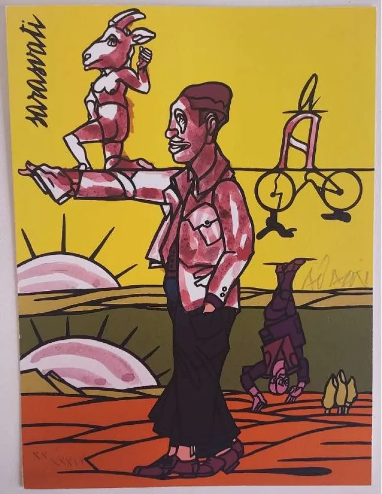 Litografía Adami - Les Impromptus du matin - Sarasvati