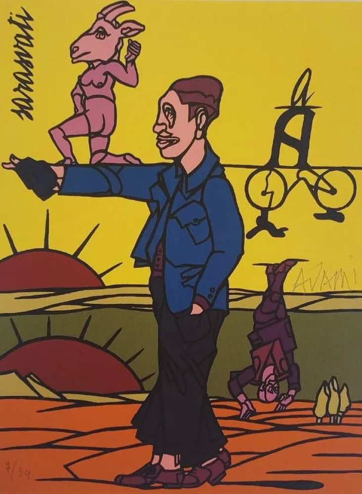 Litografía Adami - Les Impromptus du matin - Sarasvati