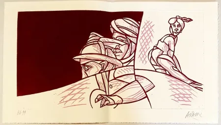 Aguafuerte Adami - Les mots n'ont plus de bouche