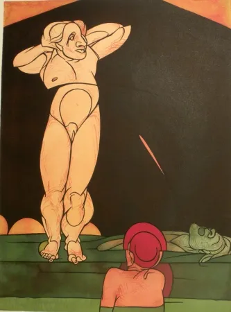 Litografía Adami - Nudo