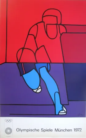 Serigrafía Adami - OL 1972 - original colour silkscreen