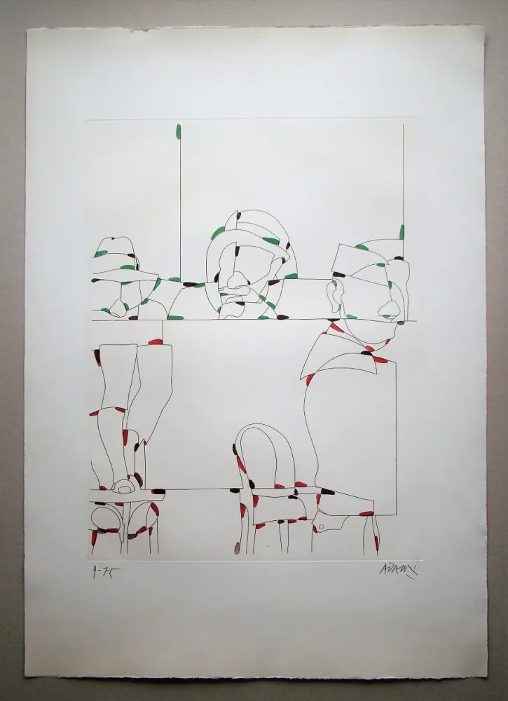 Aguafuerte Adami - Rittratti con espressione