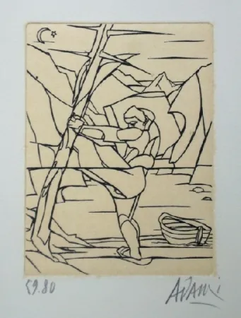 Aguatinta Adami - Sans titre