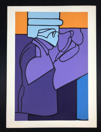 Litografía Adami - Untitled 