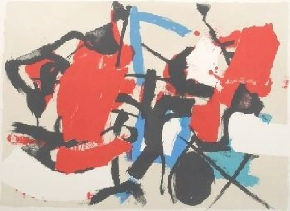 Litografía Afro - Composizione (Per Mann)