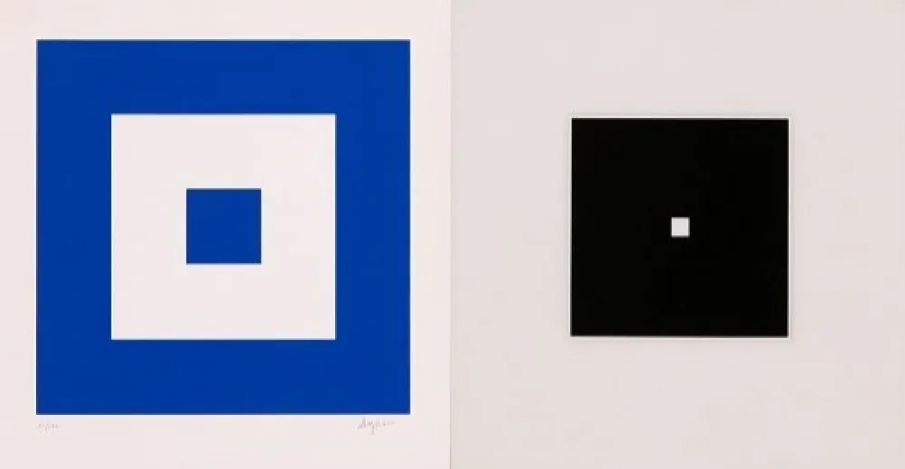 Serigrafía Agam - Big Bang Blue