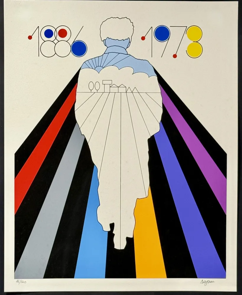 Serigrafía Agam - David Ben Gurion