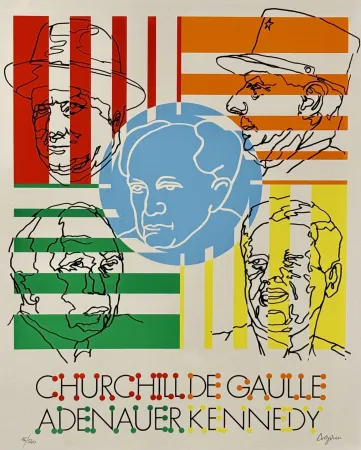 Serigrafía Agam - David Ben Gurion 