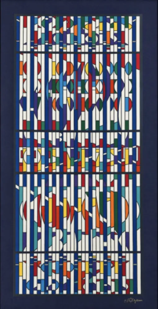 Múltiple Agam - Untitled (Chromatic Vertical Grid)