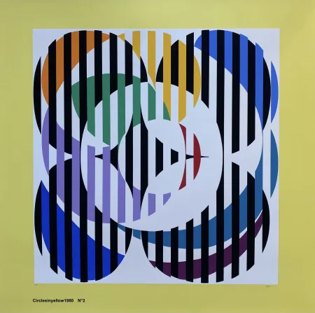 Serigrafía Agam - YELLOW CIRCLE 2