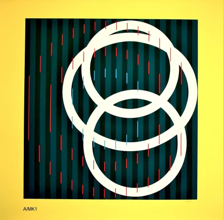 Serigrafía Agam - YELLOW CIRCLE 4