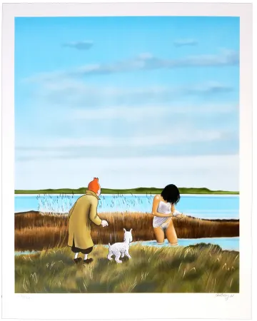 Litografía Ahlberg - (River)