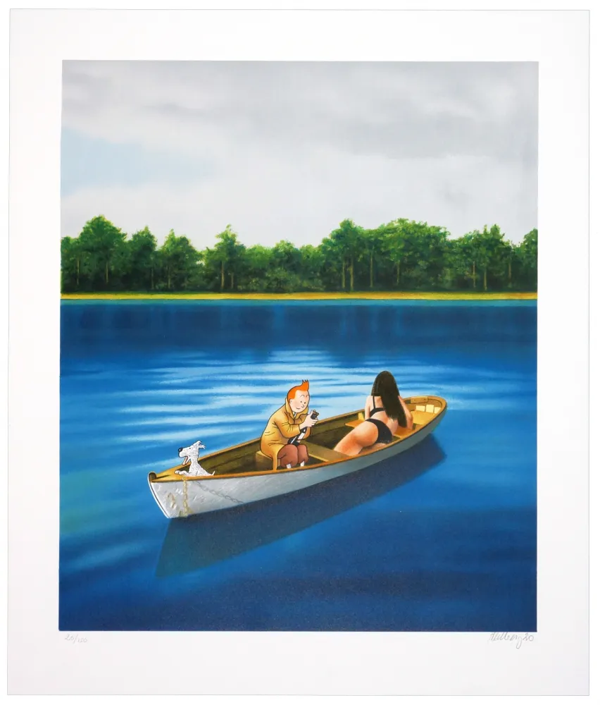 Litografía Ahlberg - Sans titre