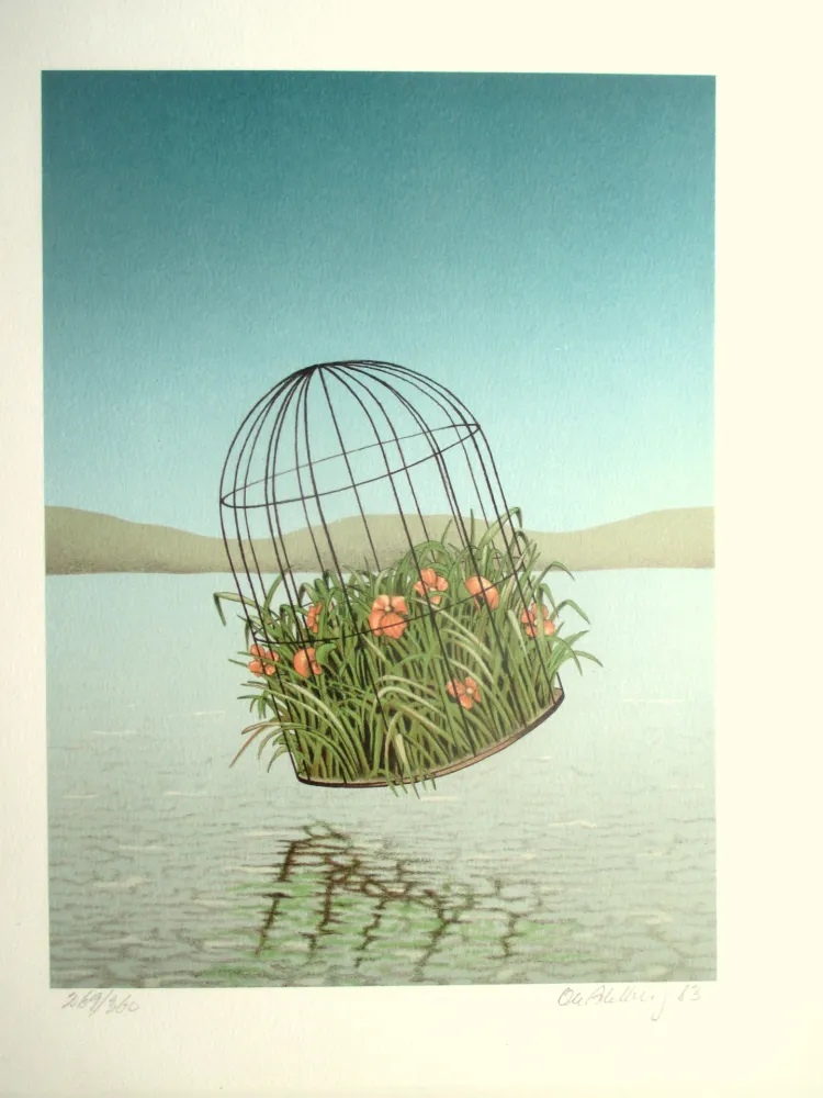 Litografía Ahlberg - Weightles growth