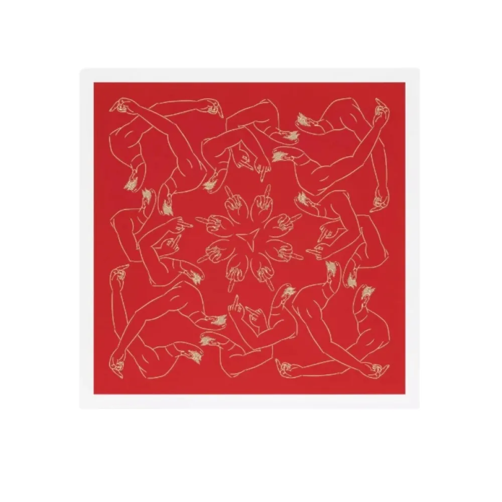 Litografía Ai - Middle Finger in Red 