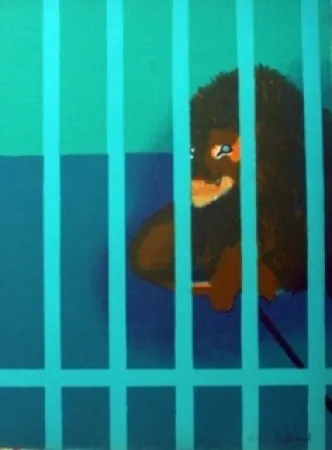 Litografía Aillaud - Le lion