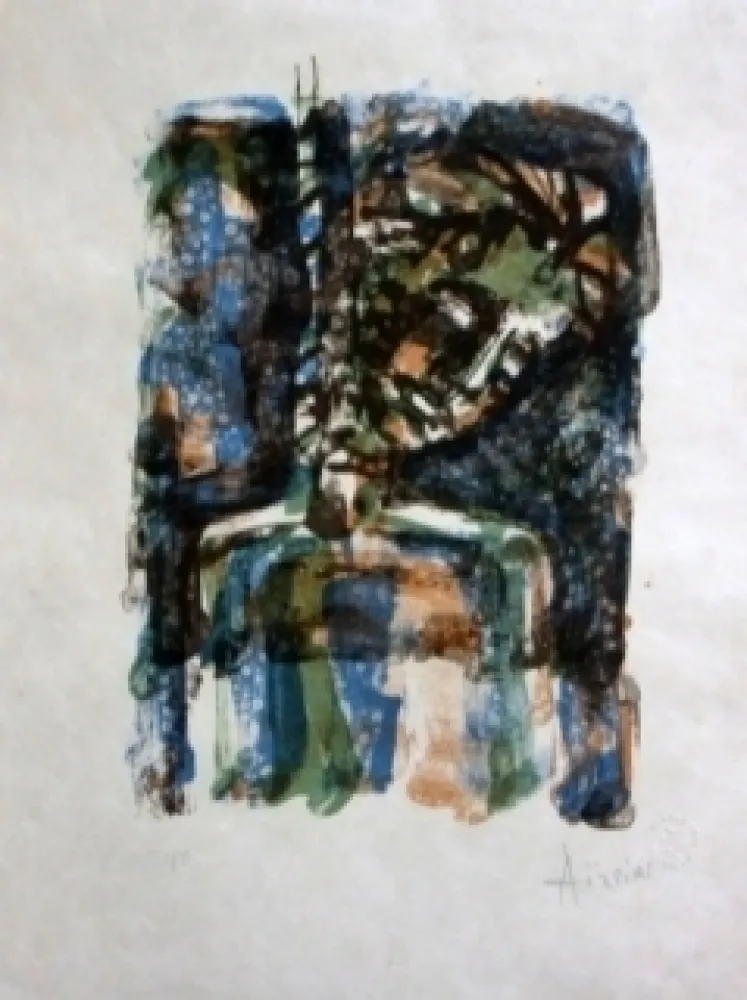 Litografía Aizpiri - Christ