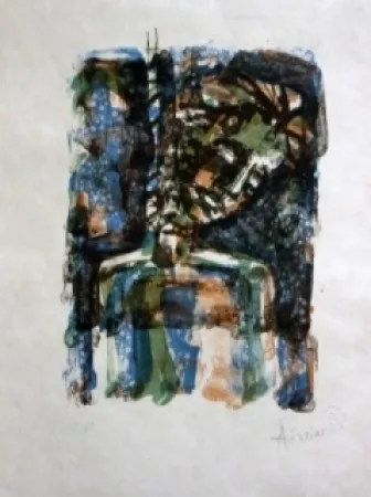 Litografía Aizpiri - Christ