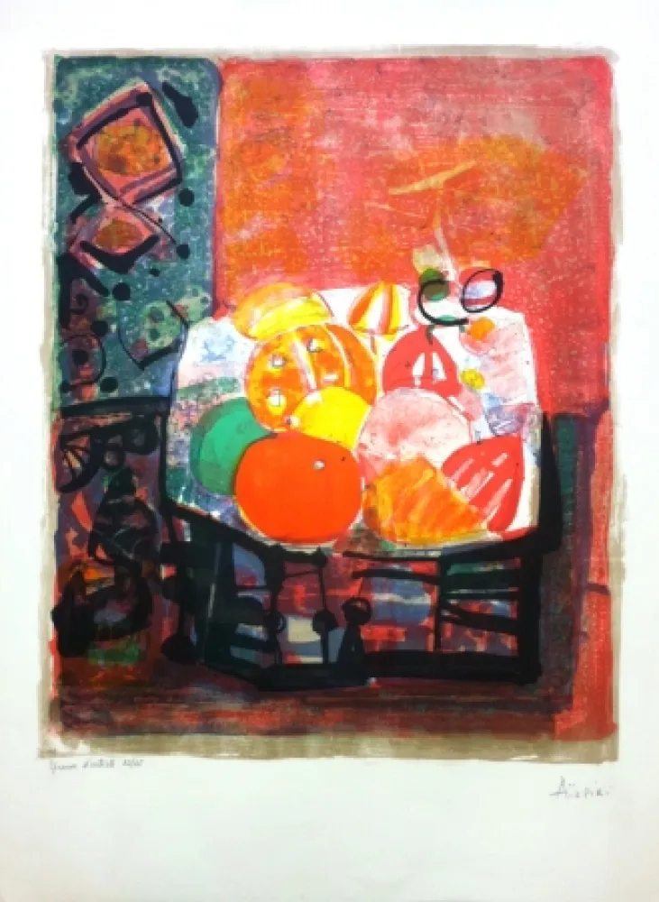 Litografía Aizpiri - Composition