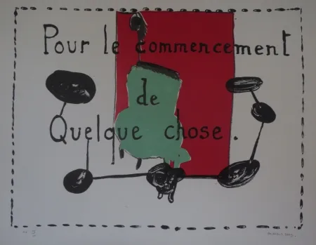 Litografía Alberola - Pour le commencement de quelque chose