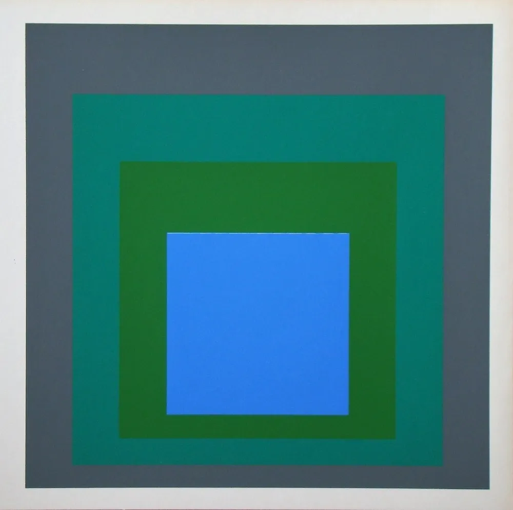 Serigrafía Albers - Blue Look, 1955
