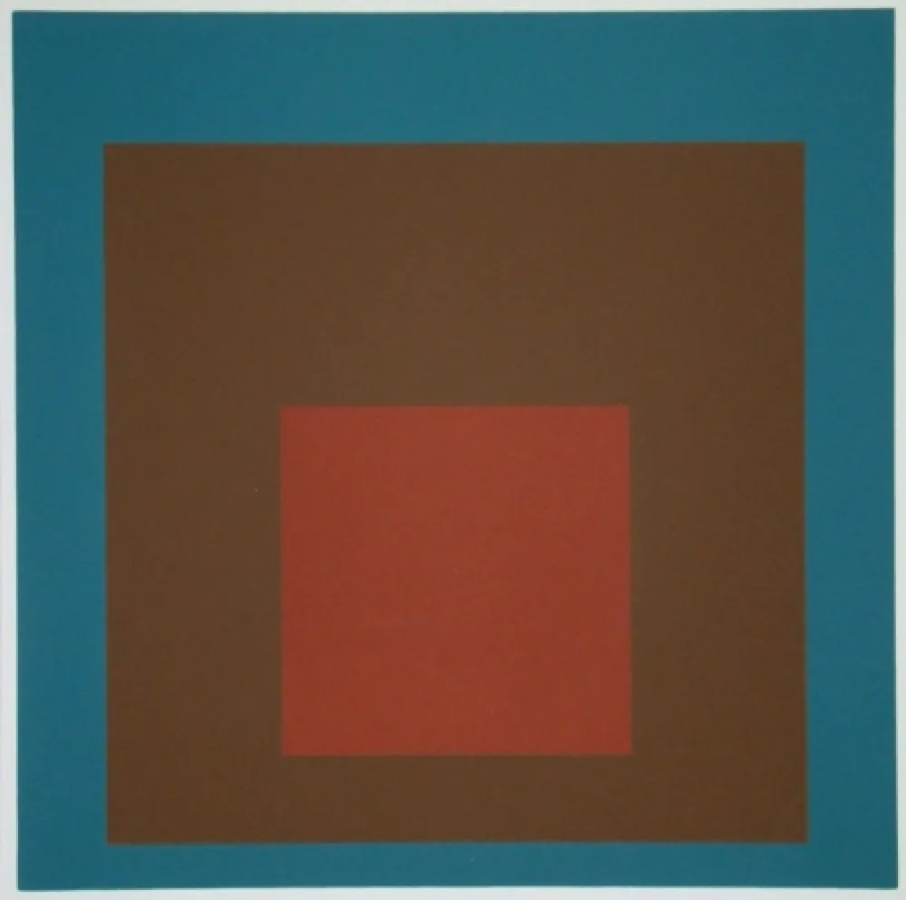 Serigrafía Albers - Homage to the Square at night, 1958