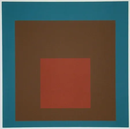 Serigrafía Albers - Homage to the Square at night, 1958